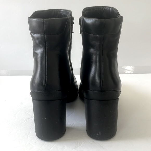 NATURALIZER Womens Black Leather Ankle Boots Chunky Block Heel Shoes Size 11 NWT - Picture 7 of 8